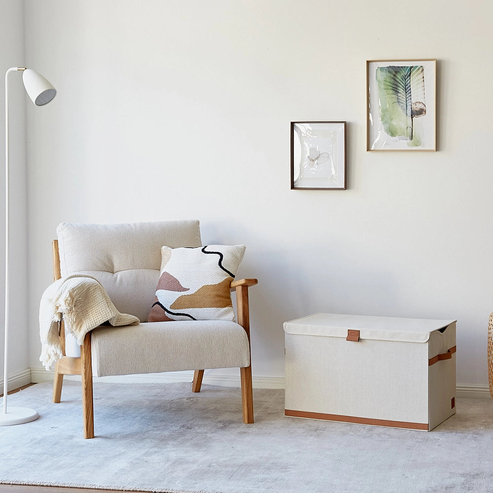 beige-dekenkist