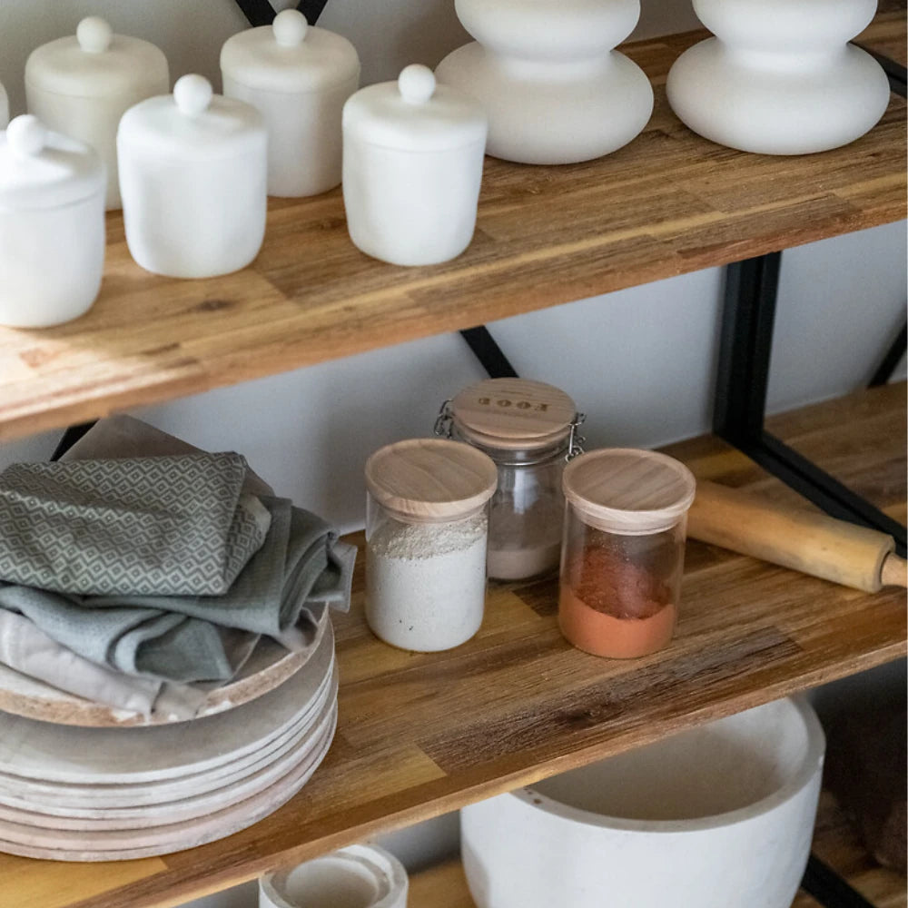 Glazen weckpot houten deksel 500 ml Five®