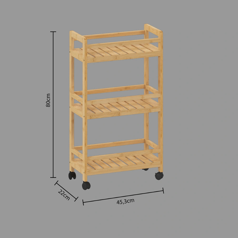 Smalle houten keukentrolley Five®