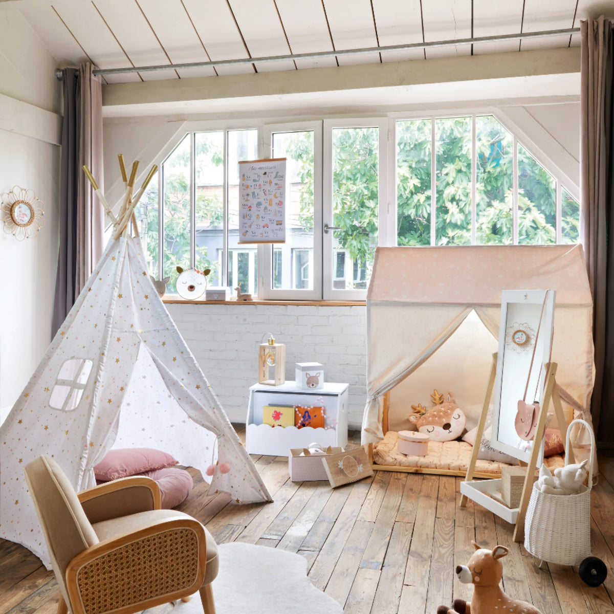 Witte opbergkist kinderkamer Atmosphera