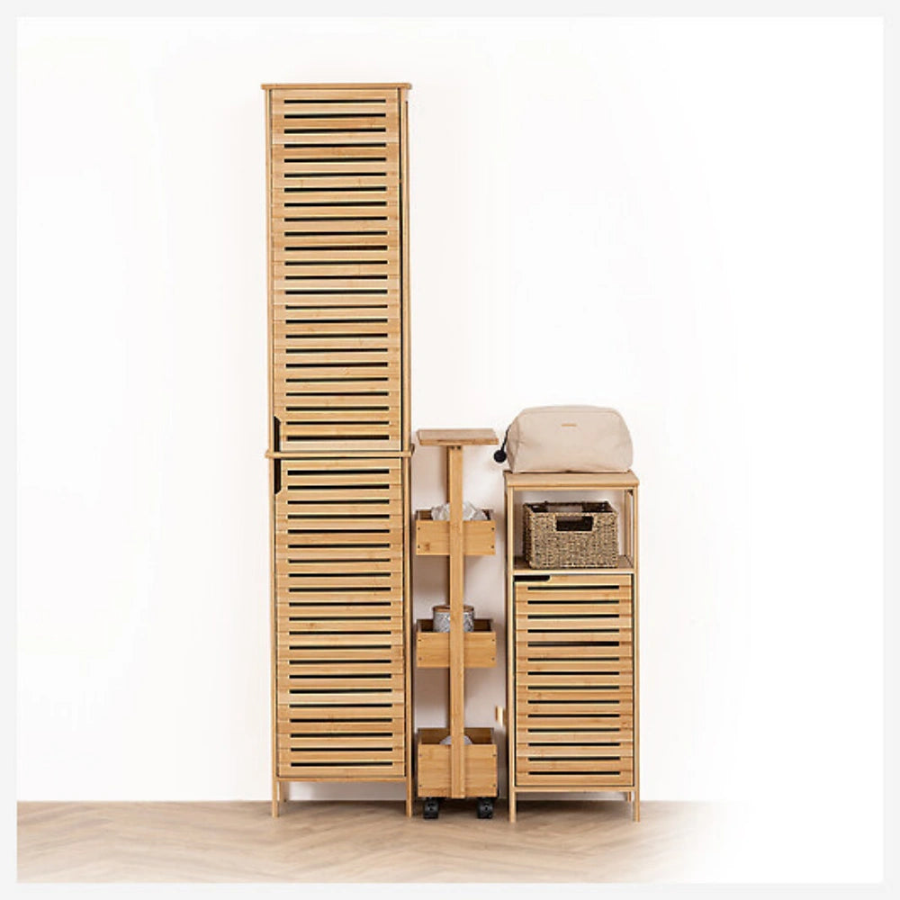 Bamboe badkamer trolley Five®