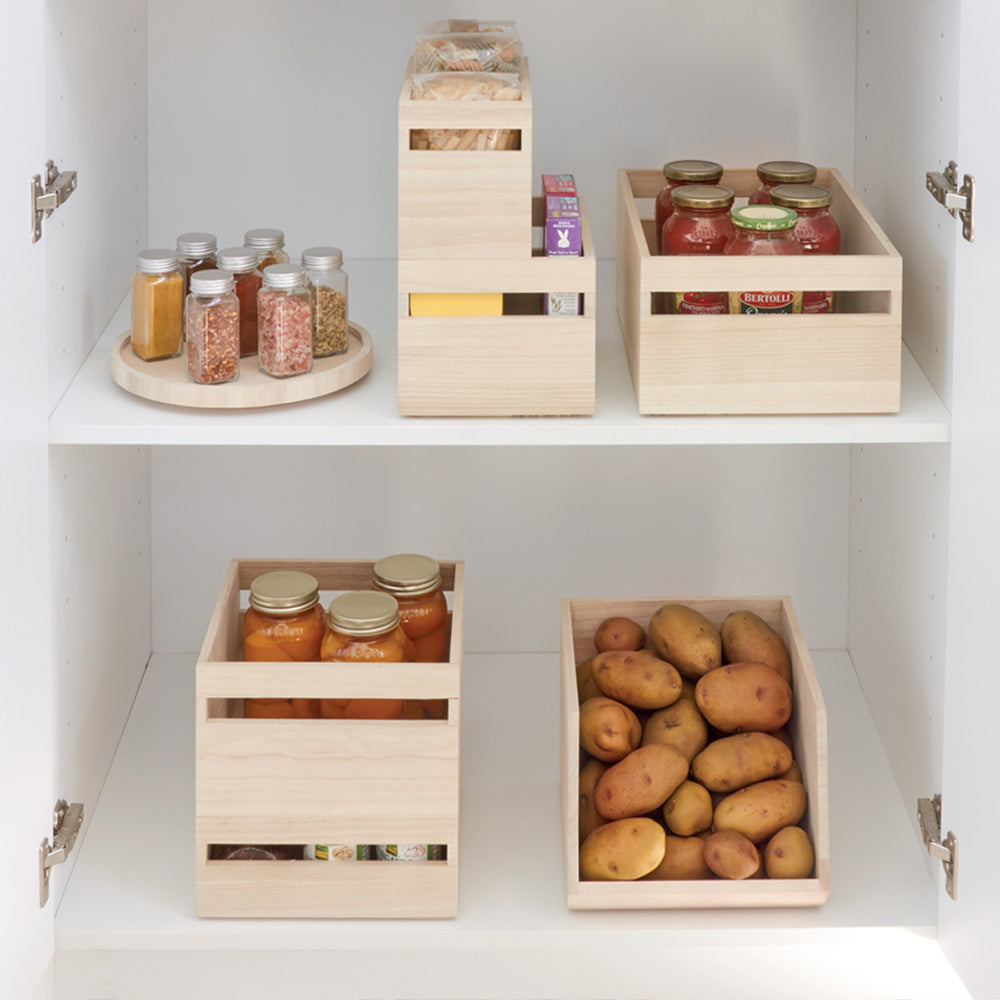 Houten bakjes