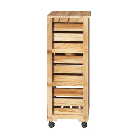 houten opberg trolley voor keuken