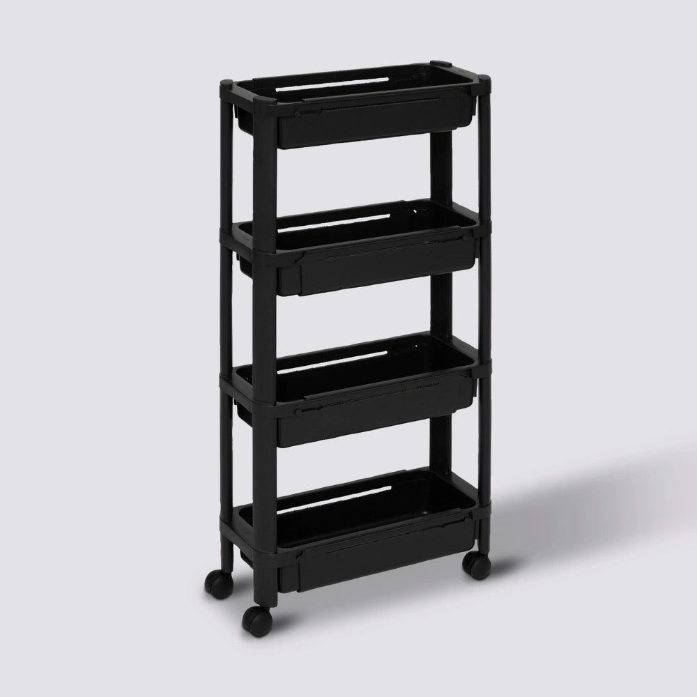 Uitschuifbare zwarte trolley Five®
