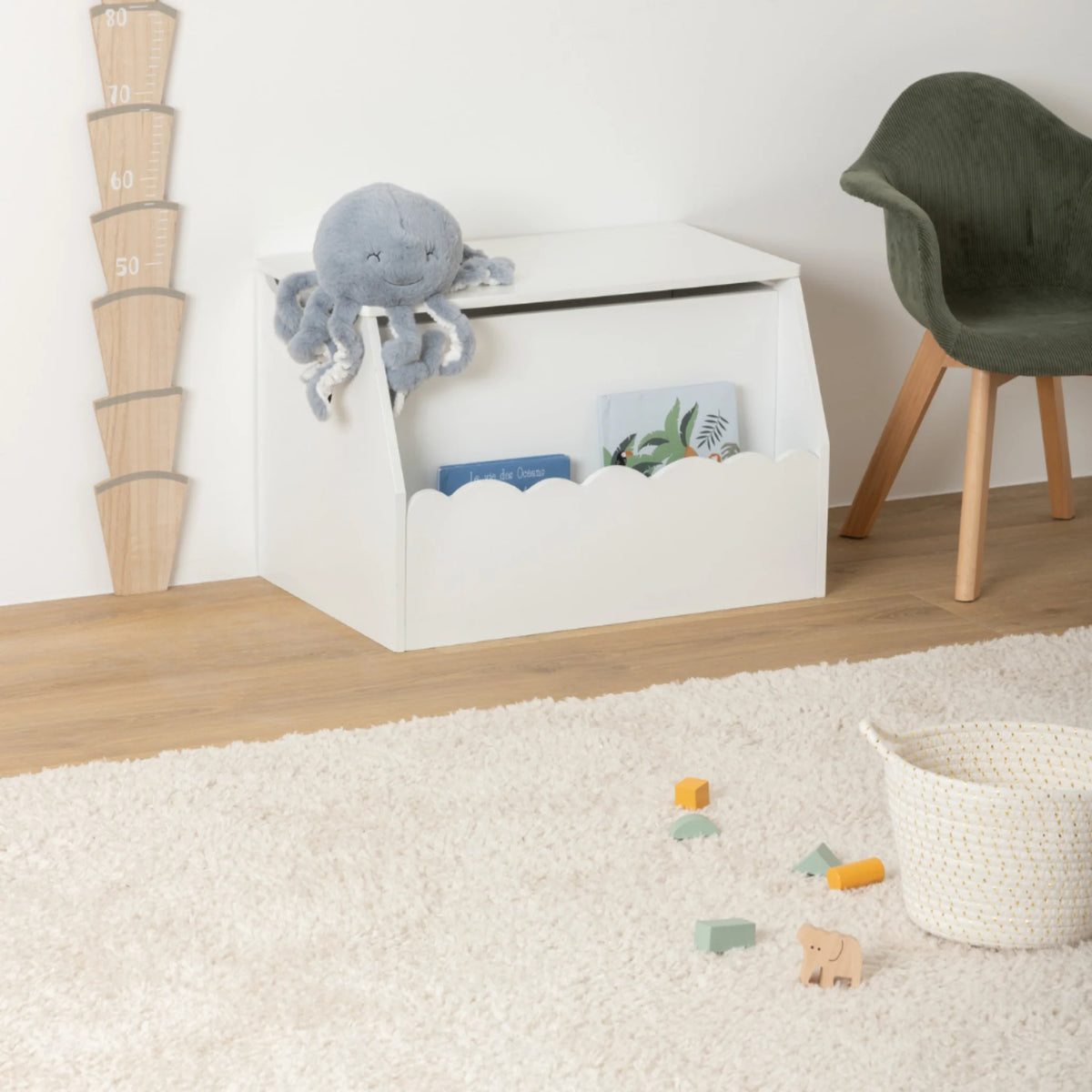 Witte opbergkist kinderkamer Atmosphera