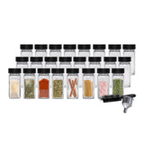 So Clever Vierkante Kruidenpotjes 120 ml (24 st.) Bamboe Zwarte Deksels