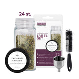 So Clever kruidenset 24 Kruidenpotjes 120 ml met Ø35mm Labels