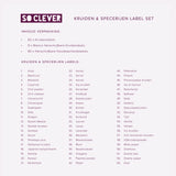 So Clever Kruiden Labels 72 stuks 45x45mm