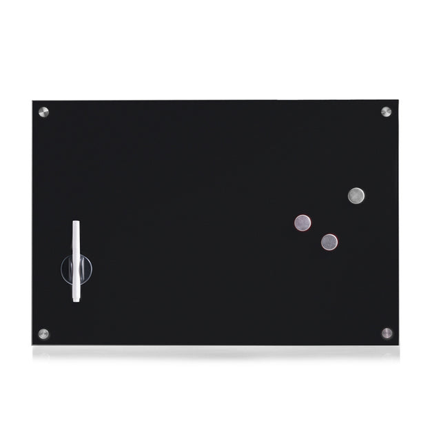 zwart magneetbord van glas