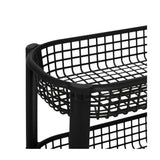 Kunststof zwarte trolley met 4 mandjes Five®